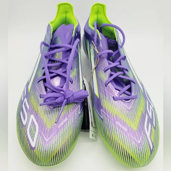 $270 Adidas F50 Elite SG Soccer Cleats Purple Green